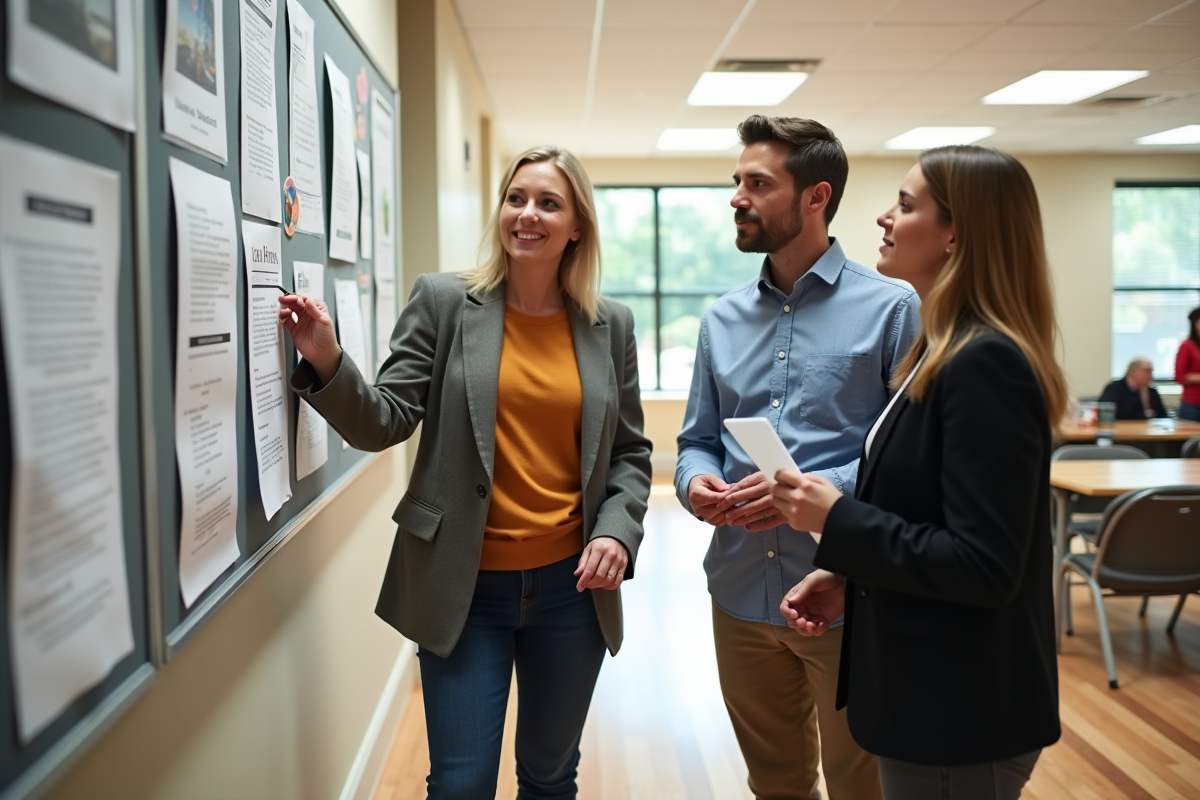 Groupe de personnes discutant d